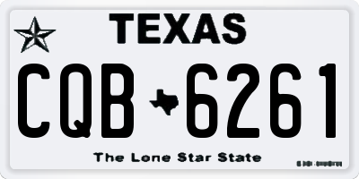 TX license plate CQB6261