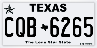 TX license plate CQB6265