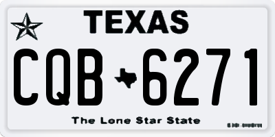 TX license plate CQB6271