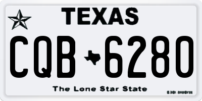 TX license plate CQB6280