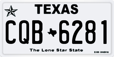 TX license plate CQB6281