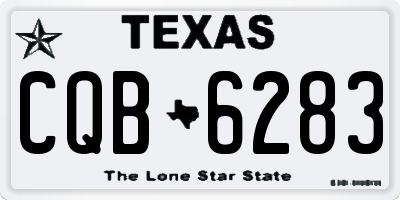 TX license plate CQB6283