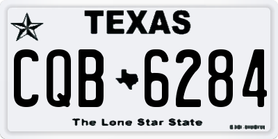 TX license plate CQB6284