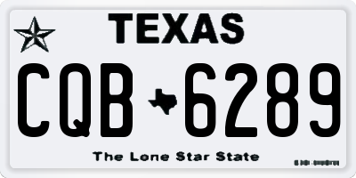 TX license plate CQB6289