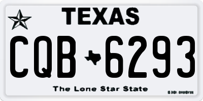 TX license plate CQB6293