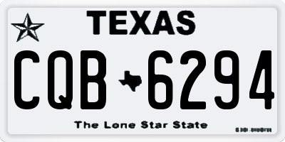 TX license plate CQB6294