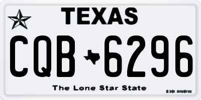 TX license plate CQB6296