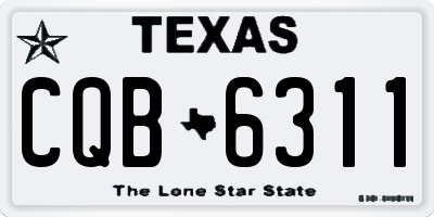 TX license plate CQB6311