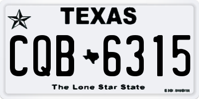 TX license plate CQB6315