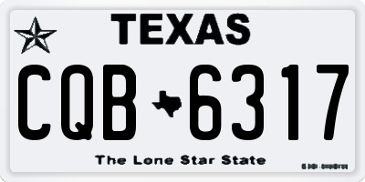TX license plate CQB6317