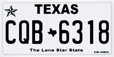 TX license plate CQB6318