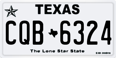 TX license plate CQB6324