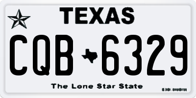 TX license plate CQB6329