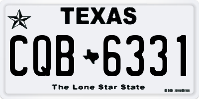 TX license plate CQB6331