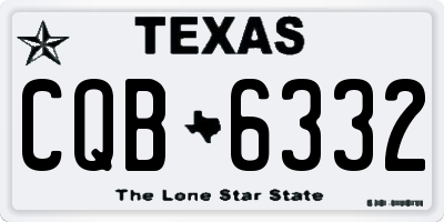 TX license plate CQB6332