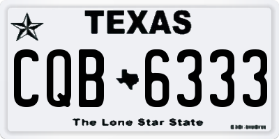 TX license plate CQB6333