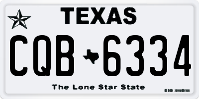 TX license plate CQB6334