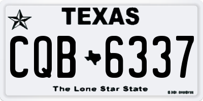 TX license plate CQB6337