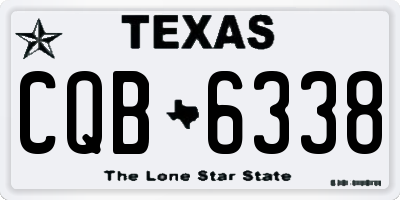 TX license plate CQB6338