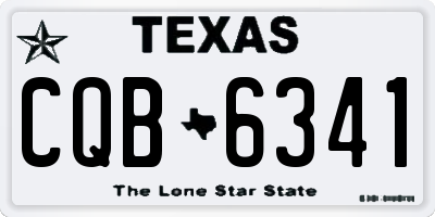 TX license plate CQB6341