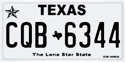 TX license plate CQB6344