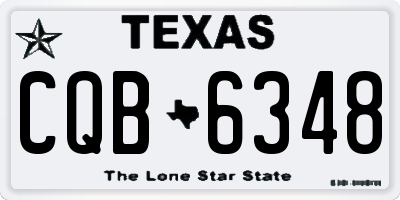 TX license plate CQB6348