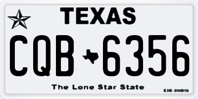 TX license plate CQB6356