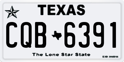 TX license plate CQB6391