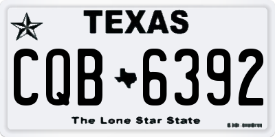 TX license plate CQB6392