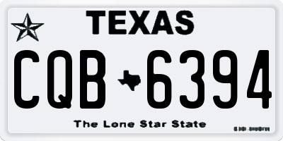 TX license plate CQB6394