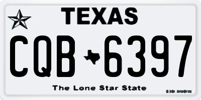 TX license plate CQB6397