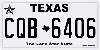 TX license plate CQB6406