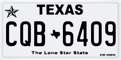 TX license plate CQB6409
