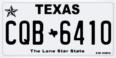 TX license plate CQB6410