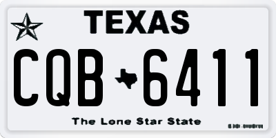 TX license plate CQB6411