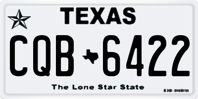 TX license plate CQB6422