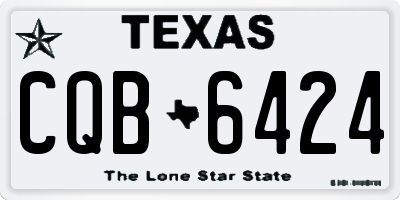 TX license plate CQB6424