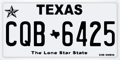 TX license plate CQB6425