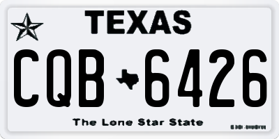 TX license plate CQB6426