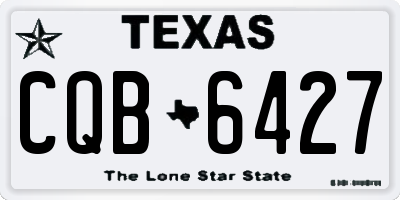 TX license plate CQB6427