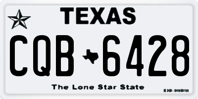 TX license plate CQB6428