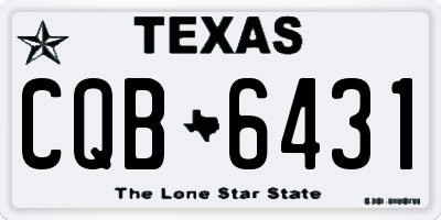 TX license plate CQB6431