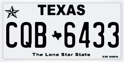 TX license plate CQB6433