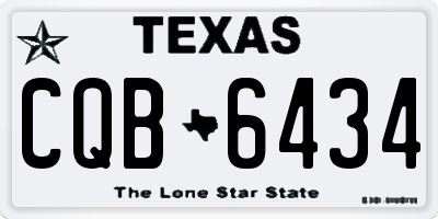 TX license plate CQB6434