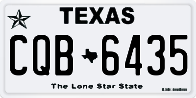 TX license plate CQB6435