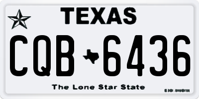 TX license plate CQB6436