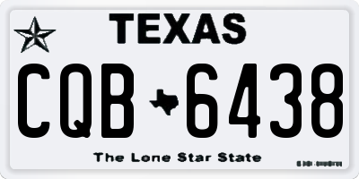 TX license plate CQB6438