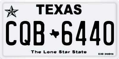 TX license plate CQB6440