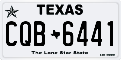 TX license plate CQB6441