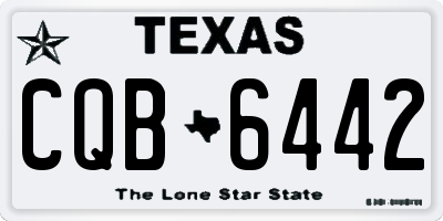 TX license plate CQB6442